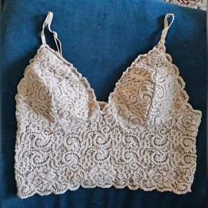 wishlist lace beige bralette size small